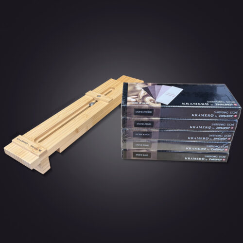 6 Piece Sharpening Kit - 5 stones, sink bridge
