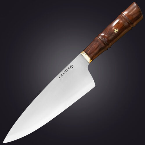 10 Shokunin 8" chef's knife bamboo handle - left view