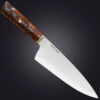10 Shokunin 8" chef's knife bamboo handle - right view