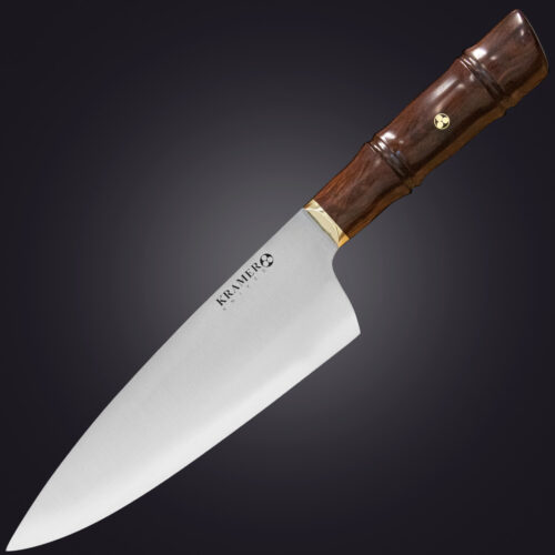 2 Shokunin 8" chef's knife bamboo handle - left view