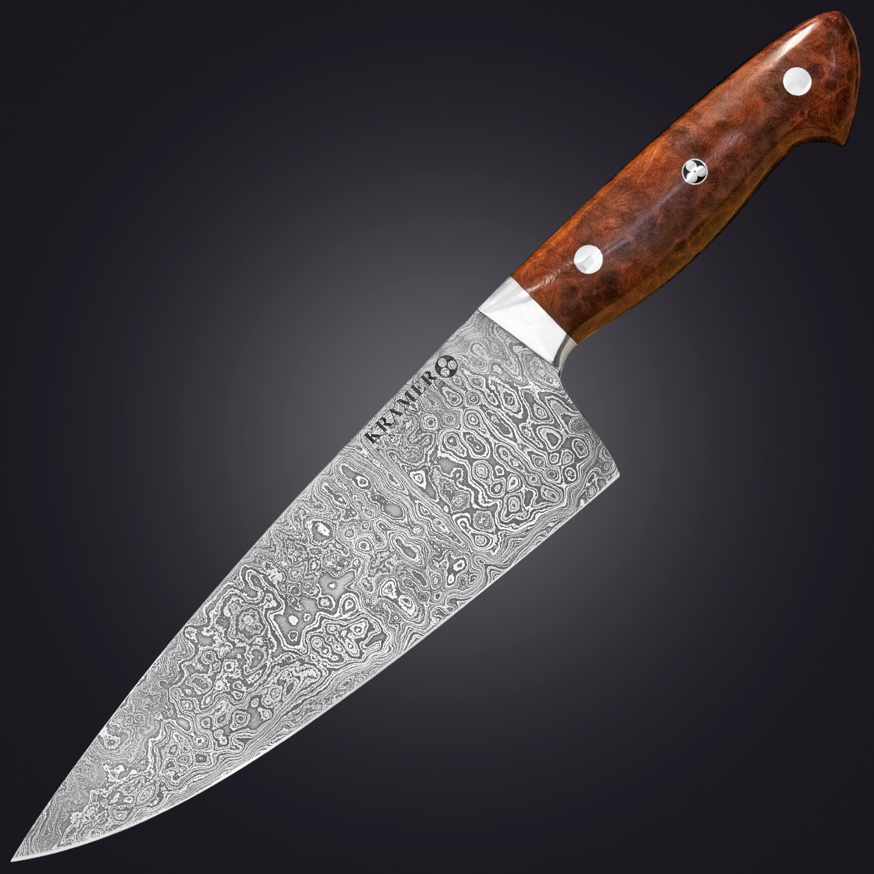 Meteorite 8inch chef's knife - left view