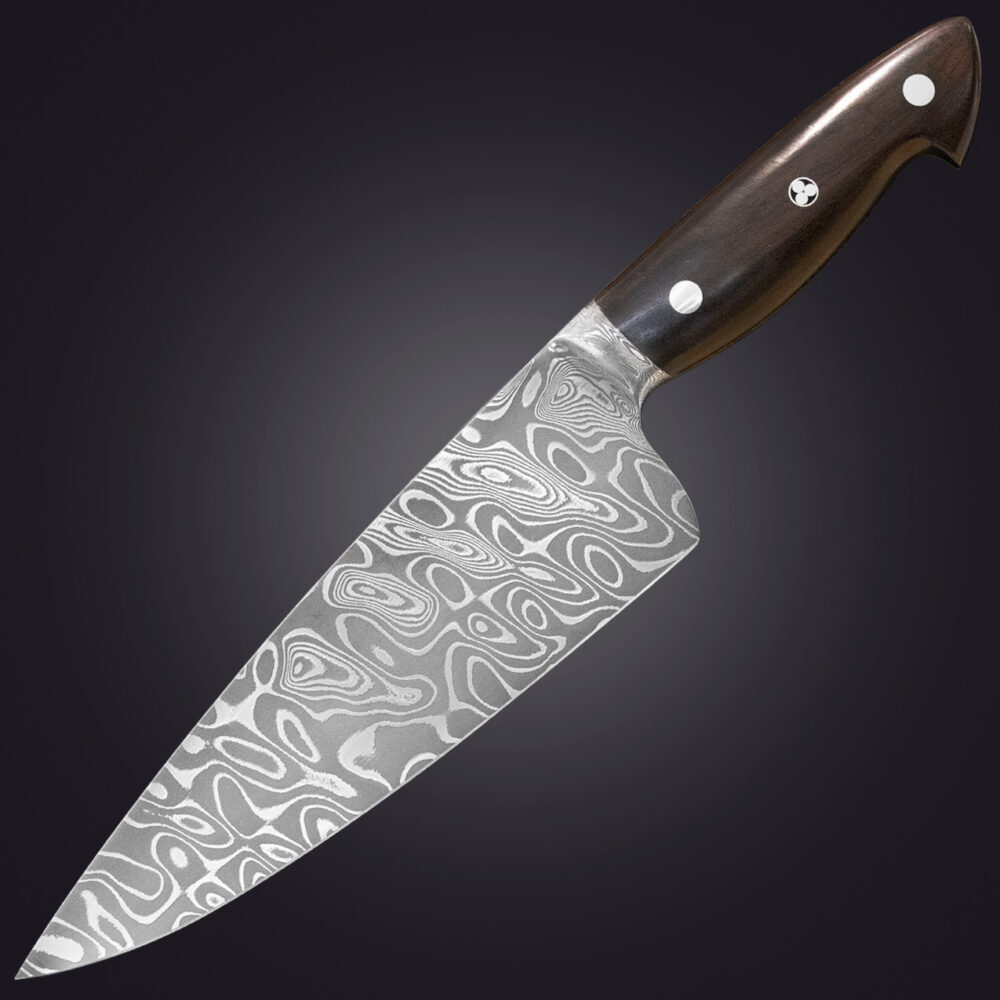 LE Kramer by ZWILLING 8 inch chef's Knife - left view