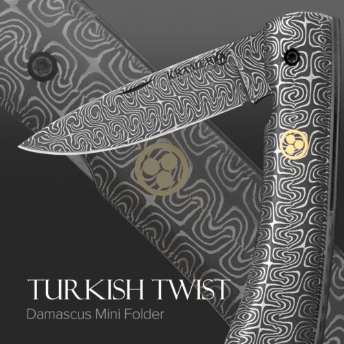 turkish twist damascus mini folder